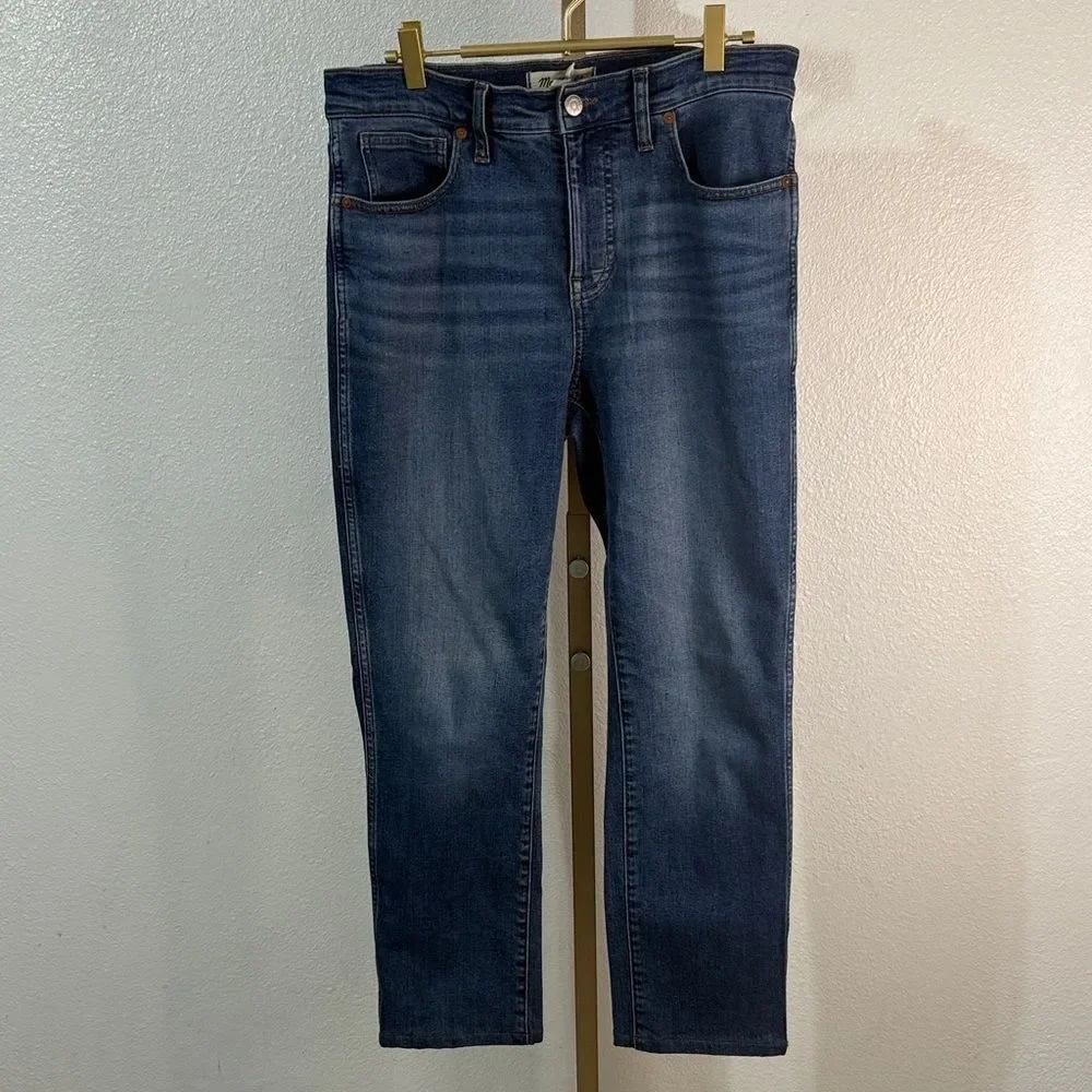 Madewell- Mid-Rise Stovepipe-Women's Blue Straight Leg Jeans-29